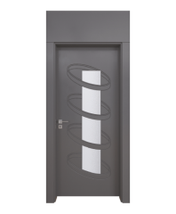 BY-164V Porte intérieure Laqué Vitrée
